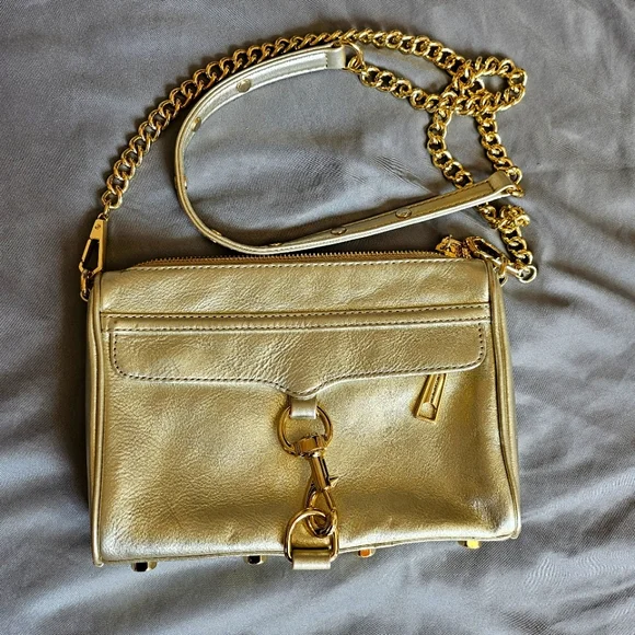 REBECCA MINKOFF purse ✨️👜 golden crossbody purse. - Picture 1 of 7